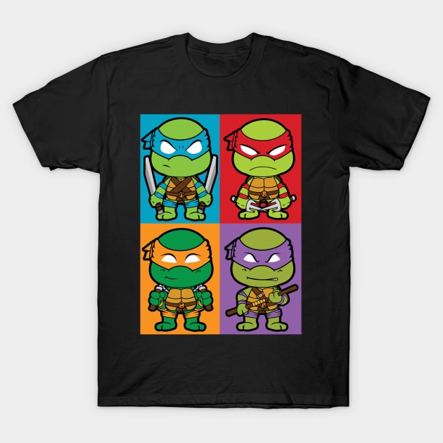 Ninja Turtles Team Chibi T-Shirt by untitleddada